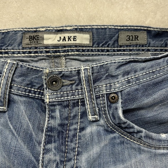 BKE Buckle Jeans Men 31x31 Blue Tyler Bootcut Stretch Denim Distressed "Read" - Picture 7 of 16